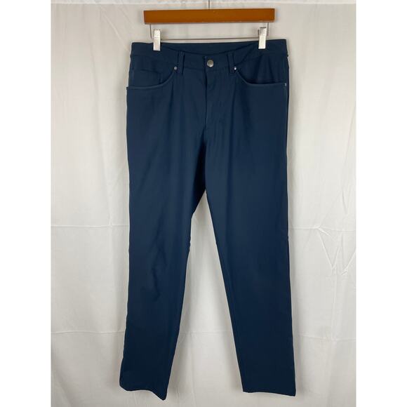 Lululemon ABC Pant Classic Warpstreme Navy Blue 33" Inseam Size 32 *SEE DETAILS* - Picture 1 of 7